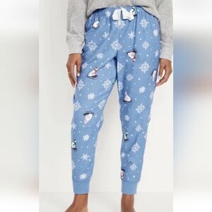 Old Navy Womens Flannel Pajama Pants Polar Bears That Sleigh Christmas Joggers M